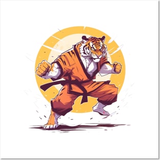 karate tiger Posters and Art